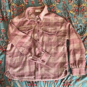 Women’s pink plaid shacket - extremely warm